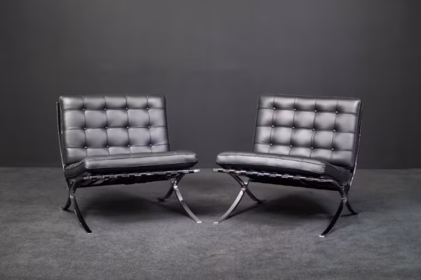2er Set Ledersessel Schwarz (Keine Marke!)
